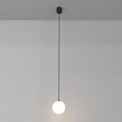 Produktbild von Maytoni Luna LED Pendelleuchte, Hängeleuchte 5W 220cm Schwarz 4000K 90Ra Ø10cm Neutralweiss
