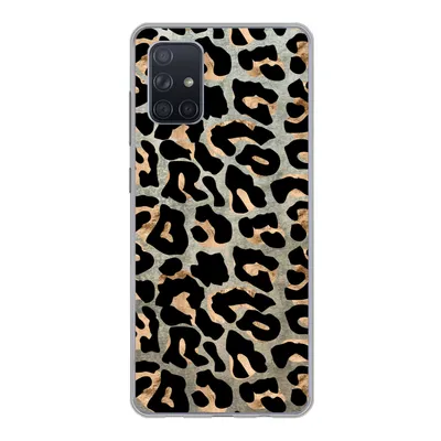 Produktbild von MuchoWow® Handyhülle Schutzhülle Hülle für Samsung Galaxy A51 Tiermuster - Panther - Braun Silikon Softcase Handy Hülle - Schutzabdeckung