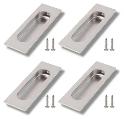 Produktbild von Solidchoice – 4 Stück Schubladgriffe aus Edelstahl für Schiebetüren