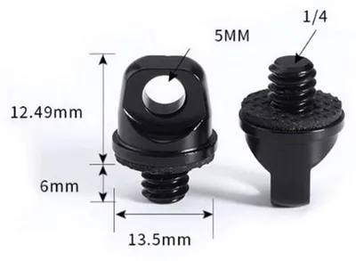Immagine prodotto di Vite e gancio da 6,35 mm (nero)