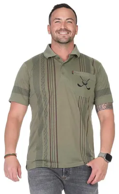 Produktbild von Herren Poloshirt Sommer Polo-Hemd Kurzarm, Oliv/XL/52