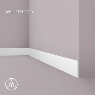 Imagen del producto de NMC FL9 WALLSTYL Zócalo Moldura decorativa pared Moldura friso 2 m