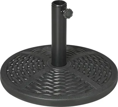 Productafbeelding van Famanu parasolvoet met gewichtsplaat voor tuinparasols – Ø 45 cm, 9 kg, zwart