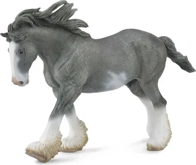 Image de Figurine COLLECTA étalon Clydesdale noir sabino road 88620