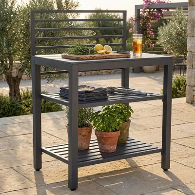 Immagine prodotto di MilaniHome.it - modulo per cucina in alluminio di design per esterno giardino cm 90 l x 62 p x 125 h