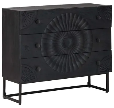 Image de Armoire à tiroirs avec tiroir Noir 75 x 30 x 65 cm