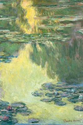 Produktbild von Claude Monet Kunstdruck Bild - Seerosen, 1907 (Grün-Gelb) (180 x 120 cm)