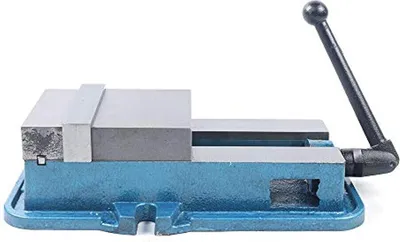 Produktbild von Fräsmaschinen-Schraubstock - 160 mm Maschinenschraubstock - Präzise Spannkraft - Niederzug - Tischmontage - Für CNC und Bohren - Blau