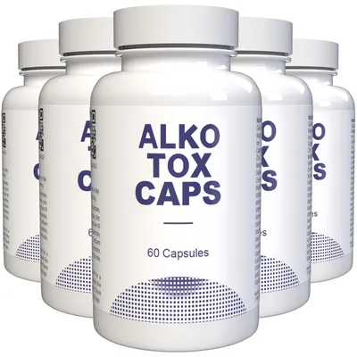 Image de Alkotox Caps - 300 Gélules, Paquet de 5