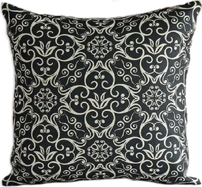 Produktbild von 1 Kissenhülle Ornament Kissenbezug Barock Vintage Dekokissen Leinenstruktur