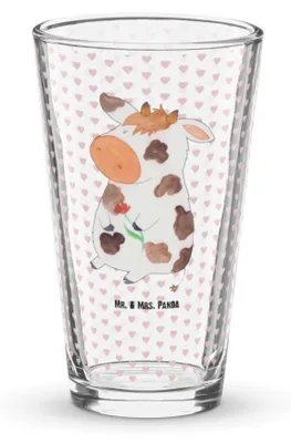 Produktbild von Mr. & Mrs. Panda Glas Kuh - Transparent - Geschenk, Hof, Spruch, Milch, Trinkglas, Longdrinkglas, Wasserglas, Tumbler, Kühe, Bauernhof, Landwirtin, Cocktailglas