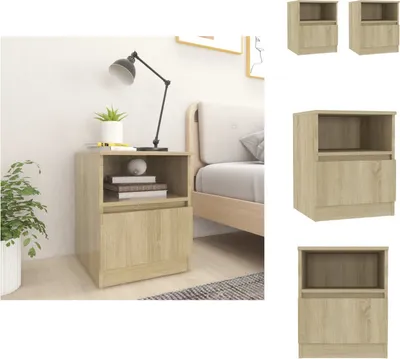 Obrázek produktu pro vidaXL Noční stolky 2 ks dub Sonoma 40x40x50 cm materiál na bázi dřeva - Noční stolky