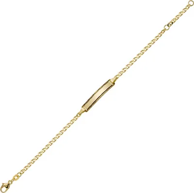 Produktbild von Armband Armkette Armschmuck aus 585 Gold Gelbgold 16cm Identbändchen für Kinder