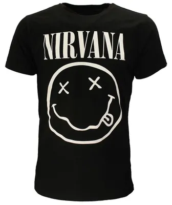 Produktbild von Nirvana Weißes Smiley-T-Shirt - S
