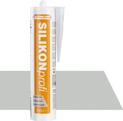 Produktbild von 5x Silikon Kartuschen, S-Polybond® SILIKONprofi Lichtgrau RAL7035 | - Silikon 310ml Silikon Kartusche Dichtstoff für Innen-und Außen Sanitär, Küchenbereich, Bausilikon, uvm. MEKO frei