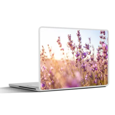 Produktbild von MuchoWow® Laptop Aufkleber Sticker Cover Lavendel - Nahaufnahme - Sonne - Blumen - Lila 40x30 cm - Laptop Dekoration - Selbstklebend