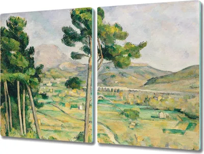 Produktbild von Coloray Hackbrett Küchenbrett Kochplattenabdeckung Schneidebrett Herdabdeckplatte 2x40x52 cm - Berglandschaft Blick