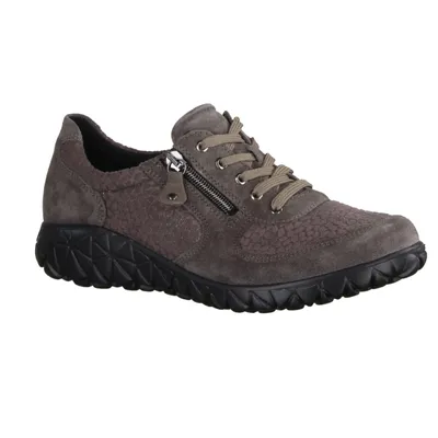 Produktbild von Waldläufer Havy H89001 Orthotritt Bequemschuhe Damen, Mouse (Grau), Leder - Damenschuhe Bequeme Schnürschuhe, Braun, leder/textil (denver/gir.stretch)