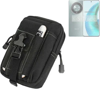 Produktbild von K-S-Trade Gürtel Tasche kompatibel mit Honor Magic6 Lite Gürteltasche Holster Schutz Hülle Handy Hülle Smartphone outdoor Handy-Hülle schwarz