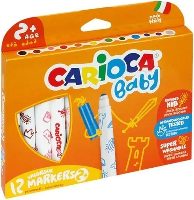 Zdjęcie produktu dla Flamastry Carioca Baby, 12 kolorów