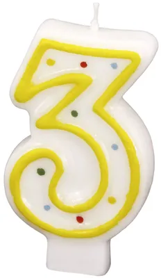 Image de Bougie d'anniversaire chiffre 3 RIETHMÜLLER 550283