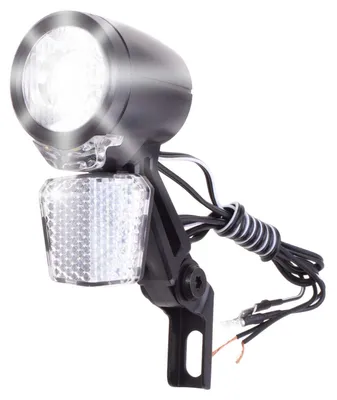 Produktbild von LED Frontlicht 30Lux Dynamo Fahrradlicht Scheinwerfer Standlicht Reflektor StVZO