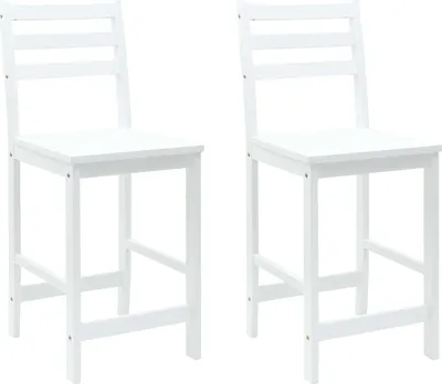 Produktbild von vidaXL Esszimmerstühle 2 pcs Weiß 40 x 47,5 x 99,5 cm