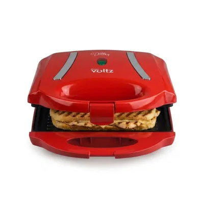 Obrázok produktu pre Oliver Voltz OV51442L, 750 W, nepriľnavý povrch, grilovacie platne, červená, sendvičovač