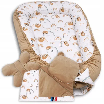 Produktbild von Palulli 5-teiliges Baby-Nestchen-Set mit Kokon  Samt