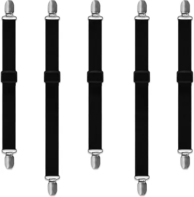 Produktbild von Stück verstellbare elastische Tischdeckenclips für den Außenbereich, geeignet für Gartentische und Sofas (Schwarz)