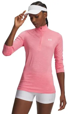 Image de Under Armour Tech 1/2 Zip - Twist - rose bittersweet, taille : XL