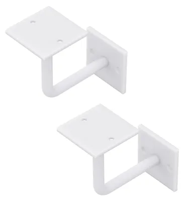 Obrázok produktu pre Omgoods – Biele oceľové konzoly na poličky, 50 x 100 mm, sada 2 kusov