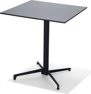 Immagine prodotto di X Cross - Tavolo da giardino, struttura nera + piano in HPL nero, 70x70 cm, 1 pezzo