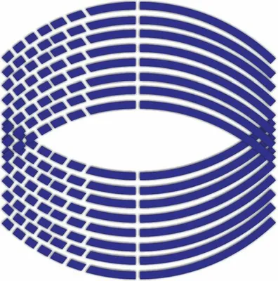 Image de INF Autocollants Décoratifs Personnalisés pour Jantes de Voiture et Moto Bleu