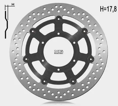 Produktbild von Ng Vordere Bremsscheibe Für Honda Cbr 250/300R`11-'20 (296X94X4,5Mm) (6X6,5Mm) Dn01 '08-'10