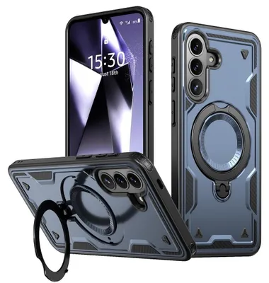 Produktbild von Samsung Galaxy A57 Hülle - Coverup Armor Back Cover met MagSafe Compatible Kickstand - Blau