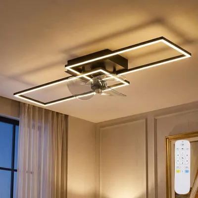 Produktbild von LED Deckenventilator, dimmbar, Fernbedienung, CCT, L 90 cm