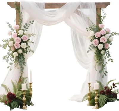 Productafbeelding van Dwarsgordijnen - Handdecoratie - Bruiloftgordijn - Bruiloftsboog - Bruiloftsbooggordijn - Voor woonkamer - Bruiloftsfeest - Ceremonie