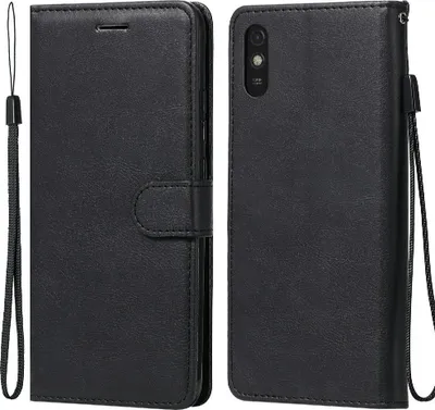Produktbild von Xiaomi Redmi 9A Hülle - Coverup Klapphülle - Schwarz