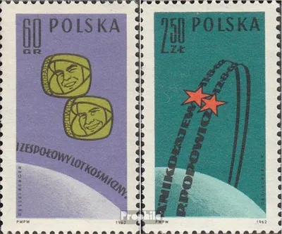 Produktbild von Briefmarken Polen 1962 Mi 1350-1351 (kompl.Ausg.) postfrisch Raumschiffe Wostok 3 und 4