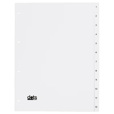 Immagine prodotto di dots 844212-4132-08 Karton-Reg,1-12,12-tlg,vf,weiß