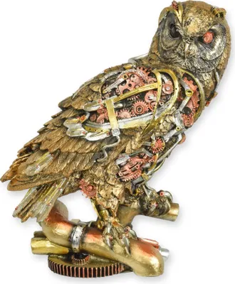 Produktbild von Steampunk Skulptur Eule aus Kunstharz Replikat Retro Design Dekoration