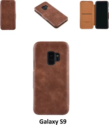 Immagine prodotto di Samsung Galaxy S9 Portacarte Marrone Custodia a libro per Galaxy S9 Chiusura magnetica
