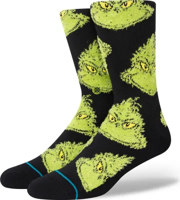 Produktbild von Stance Mean One Grinch Crew Socken Schwarz Grün 1 Paar