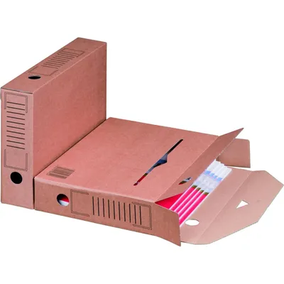 Produktbild von 3000 x Archiv-Ablageboxen Archivschachteln mit Automatikboden 6,5cm