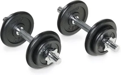 Productafbeelding van Famanu set halters voor krachttraining - 35 cm, totaal gewicht 155 kg