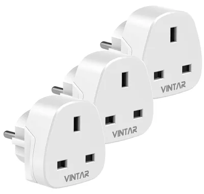 Productafbeelding van Reisadapter - UK naar EU - Type G naar type C, E en F - 3 stuks