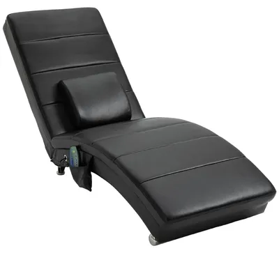 Produktbild von HOMCOM Relaxliege mit Massagefunktion Chaiselongue Loungesessel Schwarz