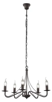 Image de Reality Leuchten Couronne suspendue COUNTRY couleur rouille