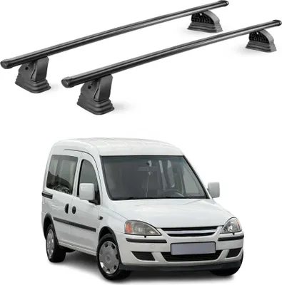 Image de Barres de toit transversales acier pour Opel Combo C 2001-2012 75 kg Noir 2x
